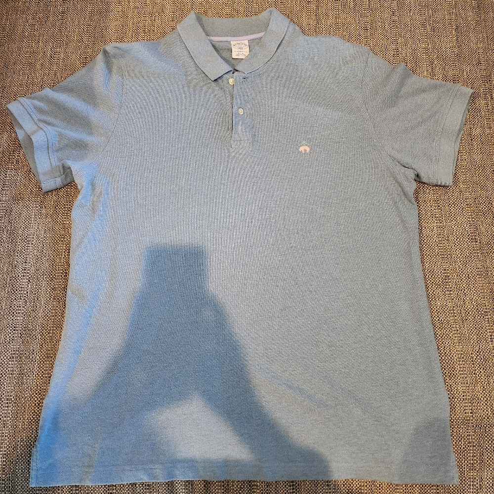 Brooks Brothers 1818 Light Blue Performance Polo Slim Fit Shirt